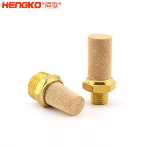 恒歌定制不銹鋼/銅粉氣動(dòng)元件消音器_消音濾芯降噪耐高溫,應(yīng)用于真空泵