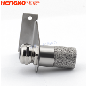 4-20mA數(shù)字相對(duì)空氣/地面溫濕度傳感器燒結(jié)不銹鋼探頭過濾器外殼 用于花圃