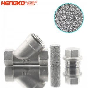 恒歌定制316L粉末燒結不銹鋼Y型過濾器耐腐蝕易清洗,用于化工行業