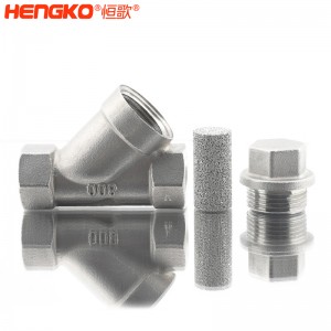 恒歌定制316L粉末燒結不銹鋼Y型過濾器耐腐蝕易清洗,用于化工行業(yè)