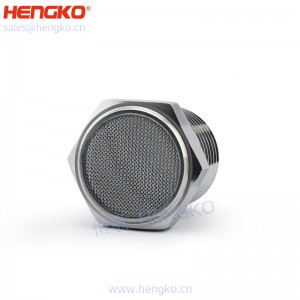 恒歌生產絲網燒結316不銹鋼平頭消聲器，消音耐用不銹鋼氣動過濾元件